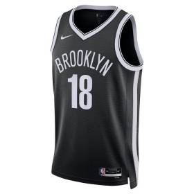 Brooklyn Nets Yuta Watanabe 18 Nike 2022-23 Icon Edition Musta Miesten Pelipaidat Swingman